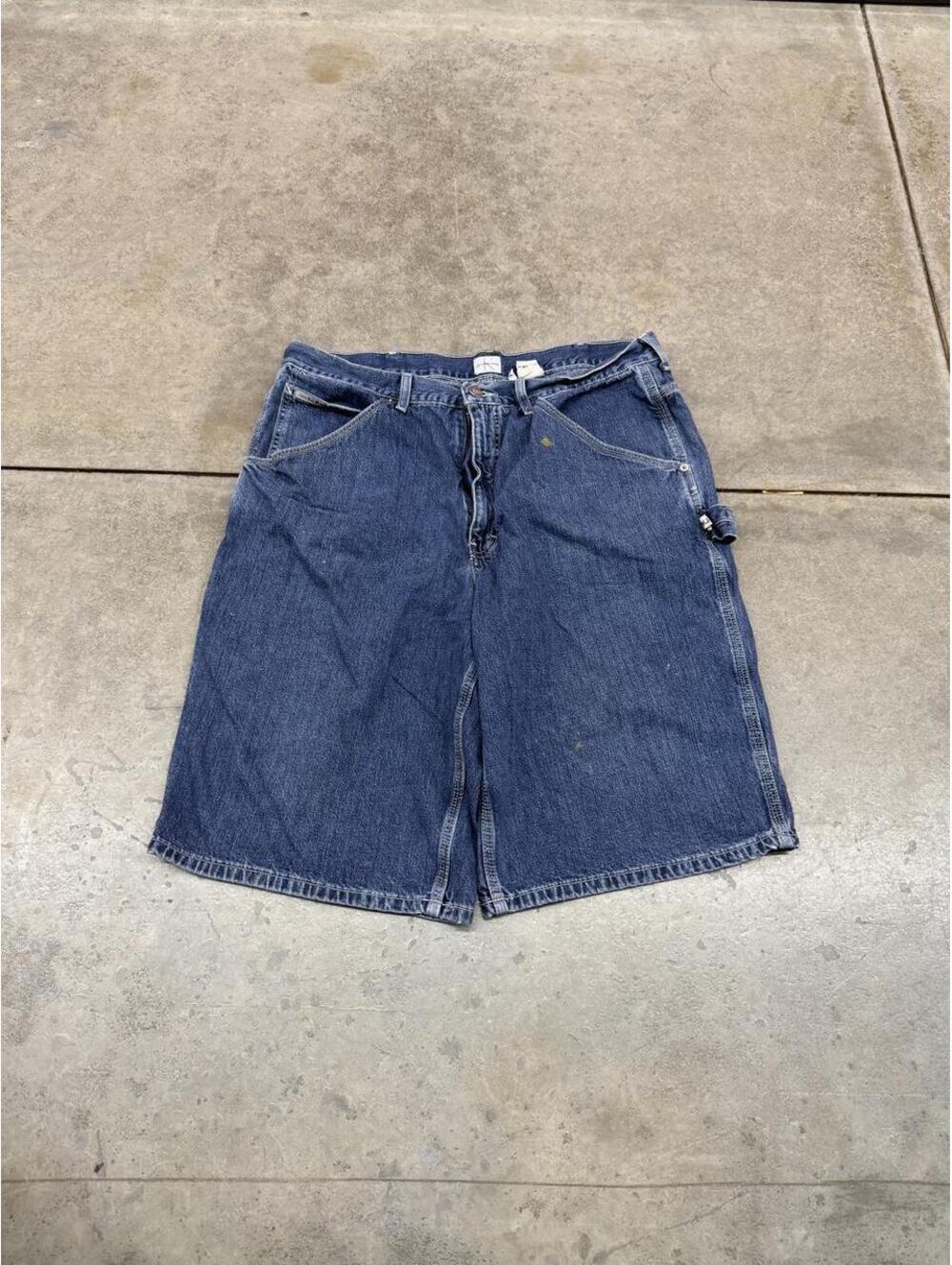 vintage calvin klein carpenter relaxed baggy fit jean shorts jorts size 36